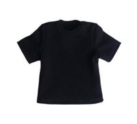 Milageto Camiseta para Figura Articulada de Colección Vestimenta Miniatura Masculina Escala 1/6 Accesorio para Disfraces Muñeco Textil Resistente Adecua, Negro