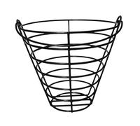 Milageto Canasta para Pelotas de Golf Metálica Portátil Cubo Resistente con Asa Fácil de Llevar Contenedor Hollow out Adecuada para Práctica en Estadios, Negro