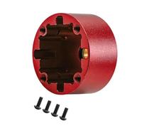 Milageto Carcasa Diferencial RC Aleación de Aluminio Portadiferencial Metálico Carcasa para Diferencial Pieza Ligera Y Resistente Adecuada para Autos de Carrer, Rojo