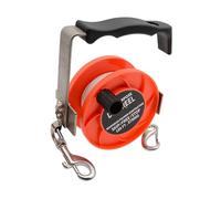 Milageto Carrete de Buceo Scuba Dives Reeling Multifuncional con Tope de Pulgar Carrete de de Buceo Portátil para Pesca a Deriva Kayak, Naranja 150 Pies