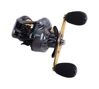 Milageto Carrete de Pesca Baitcaster, Suave, Potente y portátil, relación de transmisión de 7,2:1, para Agua Dulce, Salada, Verano y Exteriores, Mano Izquierda