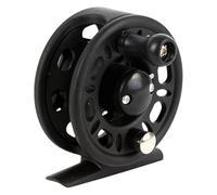 Milageto Carrete de Pesca con Mosca Ligero, Regalo para Pescador, de Pesca en Hielo con botón de liberación rápida, Freno de 3 kg, rodamiento, 40 Mm de Diámetro