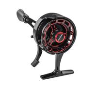 Milageto Carrete de Pesca en Hielo con 3+1 rodamientos, Ligero, para, ríos, Agua Accesorios de Pesca, Negro Rojo
