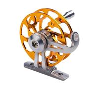 Milageto Carrete de Pesca en Hielo Ligero de 3 kg, Carrete de Arrastre para Mosca, Regalo para Pescadores, Accesorio de Pesca con Mosca para Agua, Oro