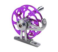 Milageto Carrete de Pesca en Hielo Ligero de 3 kg, Carrete de Arrastre para Mosca, Regalo para Pescadores, Accesorio de Pesca con Mosca para Agua, PÚrpura