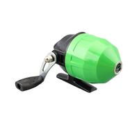 Milageto Carrete de Pesca Mini Giratorio con línea Cerrada, Herramienta de Pesca compacta, relación de transmisión de 2,6:1, para ríos, Agua y Dulce, Verde