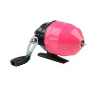 Milageto Carrete de Pesca Mini Giratorio con línea Cerrada, Herramienta de Pesca compacta, relación de transmisión de 2,6:1, para ríos, Agua y Dulce, Rosa