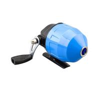 Milageto Carrete de Pesca Mini Giratorio con línea Cerrada, Herramienta de Pesca compacta, relación de transmisión de 2,6:1, para ríos, Agua y Dulce, Azul