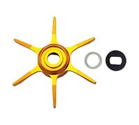 Milageto Carrete de Pesca Star de Metal, Repuesto Ligero, Resistente, Llave de Descarga de Freno, Accesorios para carretes de Pesca de 65 mm, Oro