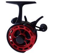 Milageto Carrete Liberación Rápida Precisión Carrete Pesca con Rodamientos Bolas Ligero para Pescadores, Negro, Rojo, Mano Izquierda