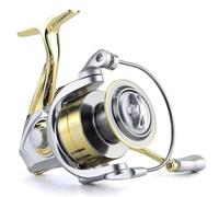 Milageto Carrete Pesca Metal Frenado Suave Carrete Rotating Metálico Resistente a la Corrosión Giratorio Metal