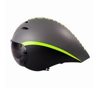 Milageto Casco Deportivo Aerodinámico Visera Integrada Casco Deportivo Carcasa PC Espuma Protectora Protección Craneal, Gris, 55-61cm