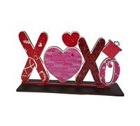 Milageto Centro de Mesa de Valentín, decoración de Granja, Compromiso, arteía de Madera para Mesa de Comedor, decoración del hogar, Letrero de Madera, Besos Y Abrazos