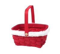 Milageto Cesta, Cesta, Adorno, Reutilizable, multifunción, Suministros para Fiestas con asa, Cesta de Regalo de, Rojo Sin Embalaje