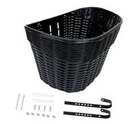 Milageto Cesta de Bicicleta Cesta Delantera Portaequipajes Caja de Almacenamiento Universal Desmontable de Material PP Adecuada para Ciclismo Al Aire Libre Com, Negro