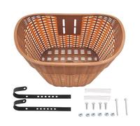 Milageto Cesta de Bicicleta Cesta Delantera Portaequipajes Caja de Almacenamiento Universal Desmontable de Material PP Adecuada para Ciclismo Al Aire Libre Com, MARRÓN