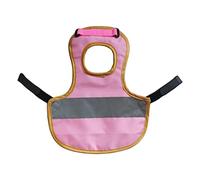 Milageto Chaleco para Silla de Chaqueta de Pollo Abrigo de Ave de Poliéster Y Seguro Evita Heridas por Gallo Y Reduce, Rosa roja