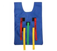 Milageto Chaleco Tirar Cintas Educativo Chaleco con Cola Tela Resistente Juguete Infantil para Libre, Patio, Azul, Go_1