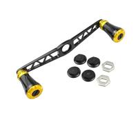 Milageto Cigüeñal Ligera 130 Mm Ligero Cigüeñal Doble Aluminio Agarre Ergonómico Asa Doble Reversible, Negro Oro