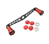 Milageto Cigüeñal Ligera 130 Mm Ligero Cigüeñal Doble Aluminio Agarre Ergonómico Asa Doble Reversible, Negro Rojo