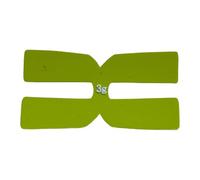 Milageto Cinta de Equilibrio para Raqueta de Tenis y bádminton, portátil, Ligera, de Silicona, con Forma de H, Amarillo Fluorescente