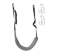 Milageto Cinturón retractor lumbar con correa elástica de tracción, suave y cómodo, dispositivo de estiramiento para personas discapacitadas, dispositivo de, con Gancho Gris