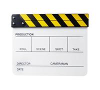Milageto Clapeta de Película Acrílica Tablero de Director Accesorio de Decoración Cine Función Escritura Clara Apta para Fotografía Estudio Rodaje Regalo