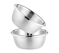 Milageto Colador, Tazón de Sopa de Cocina, Cuenco Grueso para Lavar arroz para Uso doméstico, Cuenco para Lavar Verduras, Cesta escurridora, 30 CENTIMETROS