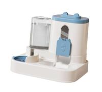 Milageto Comedero Automático para Mascotas Dispensador de Comida Y Agua Estación de Alimentación Bebedero Integrado con Gran Capacidad Adecuado para Gatos Y P, Azul