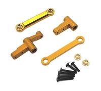 Milageto Componentes de Dirección para Carro Teledirigido Piezas de Aluminio Aleación Montaje Preciso Actualización Accesorios Adecuado para Reparación Modelo, Oro