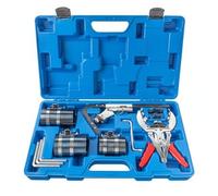 Milageto Compresor de Aros de Pistón Set Completo Herramientas Banda Selladora Motor Alicates Regulables Acero Alto Carbono con Maletín Adecuado para Mantenimiento de Cilindros Talleres Aficionados