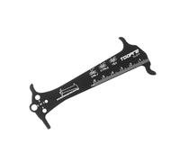 Milageto Comprobador de Cadena de Bicicleta Medidor Herramienta Detección Aluminio Multifunción Permite Medir Desgaste Gancho para Uso en Reparación Ciclismo C, Negro