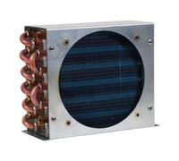 Milageto Condensador para refrigerador, congelador, radiador refrigerado por aire, de enfriamiento de tubo de cobre robusto, pequeño con carcasa para, 3x6x155