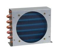 Milageto Condensador para refrigerador, congelador, radiador refrigerado por aire, de enfriamiento de tubo de cobre robusto, pequeño con carcasa para, 2x6x155 1