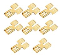 Milageto Conector de pala doble macho hembra individual, adaptador de terminales de cable profesional de engarzado de cable desconexión rápida, 8 Uds.