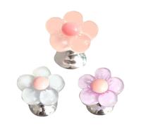 Milageto Conjunto de 3 Botones Decorativos para Inodoro en Diseño Floral