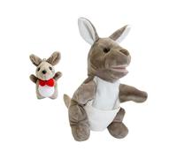 Milageto Conjunto de Marionetas de Mano para Madre y bebé, Juguetes de Peluche Divertidos y adorables con Boca móvil para niños y niñas Que cuentan Historias, Pajarita Roja