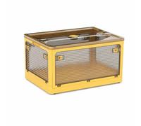 Milageto Contenedor de Almacenamiento Plegable con Tapa Caja Organizador Bote con Puertas Laterales con Pestillo y Apertura Visión Rápida del, color to 4, Jumbo PLUS 73x49x40cm