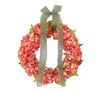 Milageto Corona Decorativa de Pared Corona Guirnalda Aro Adorno Redondo con Centro Vacío y Lazo Estética Equilibrada Adecuada para Decoración de Puerta Pasillo Interiores, 35 Cm
