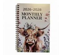 Milageto Cuaderno de Espiral Mensual Agenda Calendario Diario Libreta Organizador con Portada y Enlazado Metálico Papel Resistente y Páginas Fechadas Adecuado para Oficina Estudio Hogar