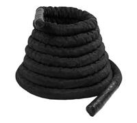 Milageto Cuerda de Batalla de 110 Pulgadas para Entrenamiento de Fuerza física en Interiores y Exteriores, Ejercicio Profesional con Funda Protectora para, 25 Mm Negro
