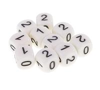 Milageto Dados D6 Blancos de Seis Caras,