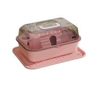 Milageto de la casa de hámster CAGA DIENTERA Cabina de RESTA Juego Y RESTA CABA, Rosa