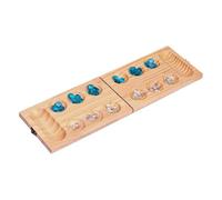Milageto de Madera Plegable Juego de Mesa Clásico Estrategia Tablero Portátil con 48 Piedras de Cristal Enseñanza de Cálculo Atención y Resolución de