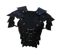 Milageto de Pecho Medieval Disfraz Coraza de Cuerpo Traje Gótico con Remaches Hecho en Cuero PU Adecuado para Representaciones Teatrales