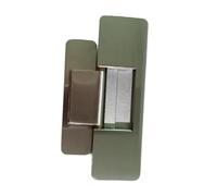 Milageto de puerta oculta, gruesa, silenciosa, de metal, con pivote ajustable, invisible, para puertas secretas de sala de estar, Plata