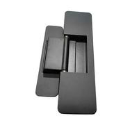 Milageto de puerta oculta, gruesa, silenciosa, de metal, con pivote ajustable, invisible, para puertas secretas de sala de estar, Negro