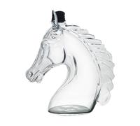 Milageto Decantador de Whisky con tapón, dispensador de Bebidas Creativo a Mano con Forma de Caballo, decantador de Vino de para graduación, 1000ml