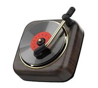 Milageto Difusor de Automóvil, Forma de Reproductor de Discos, Adorno de Estilo Retro Accesorios de Decoración de Interiores de Automóvil de Fraganci, Grano de madera