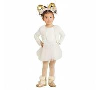 Milageto Disfraz de Oveja para Niños Traje Conjunto Vestuario con Orejas Tiernas y Acabado Mullido Que Fotos Adecuado para Halloween Escolares Fiestas, L, Oveja